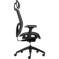 Chaise &agrave; dossier moyen avec m&eacute;canisme &agrave; basculement synchronis&eacute; &agrave; d&eacute;tection de poids Format+, Mailles, Noir, Capacit&eacute; 300 lb Mukwa Safety Services
