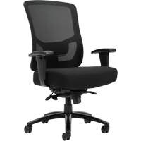 Chaise &agrave; dossier haut avec m&eacute;canisme &agrave; basculement synchronis&eacute; robuste Raven 400, Mailles, Noir, Capacit&eacute; 400 lb Mukwa Safety Services