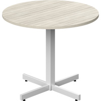 Table ronde &agrave; hauteur r&eacute;glable Newland, 36" lo x 36" la x 29" h, Dessus de 1", Stratifi&eacute;, Havane Mukwa Safety Services