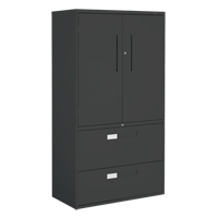 Armoire Multi-Stor, Acier, 3 Tablettes, 65-1/4" h x 36" la x 18" P, Noir Mukwa Safety Services