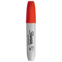 Marqueur permanent, Rouge, Pointe Ciseau Mukwa Safety Services