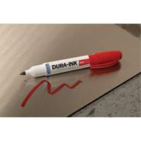 Marqueur Dura-Ink no 55, Rouge, Pointe Ciseau Mukwa Safety Services