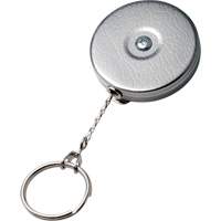 Porte-cl&eacute;s autor&eacute;tractable de s&eacute;rie Original, Chrome, C&acirc;ble 24", Fixation Agrafe de ceinture Mukwa Safety Services