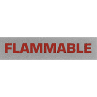 "Flammable" Special Handling Labels, 5" L x 2" W, Black on Red Mukwa Safety Services