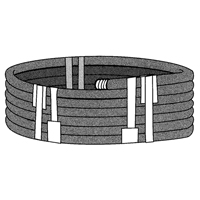 Ruban extensible, &eacute;paisseur 6 mils, 38,1 mm (1-1/2") x 55 m (180')  Mukwa Safety Services