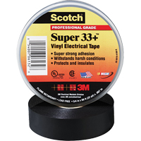 Scotch&reg; Super 33 Tape, 19 mm (3/4") x 20.1 m (66'), Black, 7 mils Mukwa Safety Services