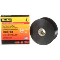 Ruban isolant en vinyle Super 88 Scotch, 38 mm (1-1/2") x 33 m (108'), Noir, 8,5 mils Mukwa Safety Services