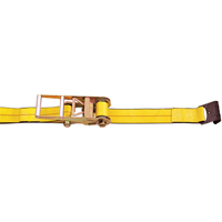 Ratchet Straps, Flat Hook, 3" W x 30' L, 5400 lbs. (2450 kg) Working Load Limit Mukwa Safety Services