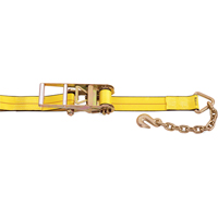 Ratchet Straps, Chain Anchor, 3" W x 30' L, 5400 lbs. (2450 kg) Working Load Limit Mukwa Safety Services