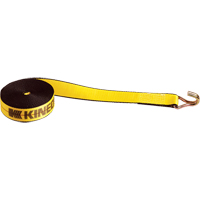 Winch Straps, Wire Hook, 2" W x 30' L, 1670 lbs. (751 kg) Working Load Limit Mukwa Safety Services