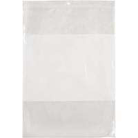 Sacs en poly avec espace inscriptible blanc, Refermable, 12" x 9", 2 mils Mukwa Safety Services