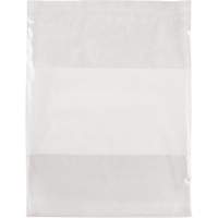 Sacs en poly avec espace inscriptible blanc, Refermable, 15" x 12", 2 mils Mukwa Safety Services