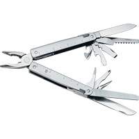SwissTool Multi-Tool with Lockable Blade, Metal, Metal Handle, 155 mm L, 26 Functions, 0.7 lbs. Mukwa Safety Services