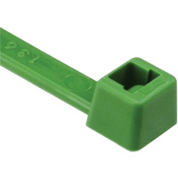T Series Cable Ties, 8" Long, 50 lbs. Tensile Strength, Green Mukwa Safety Services