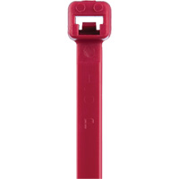 T Series Cable Ties, 8" Long, 50 lbs. Tensile Strength, Red Mukwa Safety Services