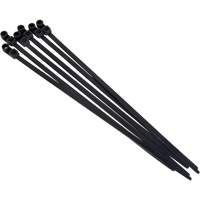 Screw-In Cable Tie, 8" Long, 50 lbs. Tensile Strength, Black Mukwa Safety Services