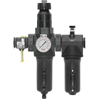 Filtre + r&eacute;gulateur + lubrificateur &agrave; drain manuel avec bol standard et manom&egrave;tre Modulair 400, 3/4" NPT Mukwa Safety Services