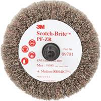 Scotch-Brite Roloc Cut and Polish Flap Brush, PF-ZR, Aluminum Oxide, Medium Grit, 2-1/2" x 1-1/4" Mukwa Safety Services