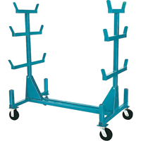 Supports mobiles pour tuyaux & barres, Acier, 34" la x 61" p x 58" h, Capacit&eacute; de 1000 lb Mukwa Safety Services