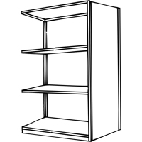 Interlok Shelving Unit, Steel, Boltless, 800 lbs. Capacity, 36" W x 76" H x 24" D Mukwa Safety Services