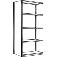 Interlok Shelving Unit, Steel, Boltless, 800 lbs. Capacity, 36" W x 100" H x 24" D Mukwa Safety Services