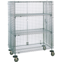 Chariots de s&eacute;curit&eacute;, Chrom&eacute;, 21-1/2" x 68-1/2 x 38-1/2", Capacit&eacute; 500 lb Mukwa Safety Services