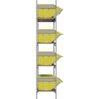 &eacute;tag&egrave;res larges avec bacs g&eacute;ants en plastique, Acier, Sans boulons, Capacit&eacute; 800 lb, 66" la x 72" h x 18" p Mukwa Safety Services