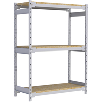 Wide Span Record Storage Shelving, Steel, 3 Shelves, 42" W x 18" D x 60" H Mukwa Safety Services