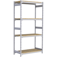 Wide Span Record Storage Shelving, Steel, 4 Shelves, 42" W x 18" D x 84" H Mukwa Safety Services
