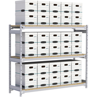 Wide Span Record Storage Shelving, Steel, 3 Shelves, 72" W x 18" D x 60" H Mukwa Safety Services
