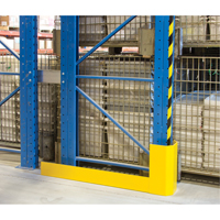 Racking Aisle Protectors, 3" W x 50" L x 16" H, Safety Yellow Mukwa Safety Services