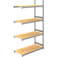 Wide Span Record Storage Shelving, Steel, 4 Shelves, 42" W x 18" D x 84" H, Add-On Kit Mukwa Safety Services