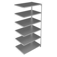Shelving Unit, Galvanized Steel, Slotted Angle, 400 lbs. Capacity, 36" W x 72" H x 24" D Mukwa Safety Services