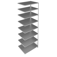 Shelving Unit, Galvanized Steel, Slotted Angle, 400 lbs. Capacity, 36" W x 96" H x 24" D Mukwa Safety Services