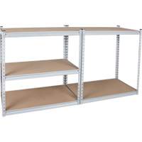 Rayonnage robuste, Acier, Sans boulons, Capacit&eacute; 1200 lb, 36" la x 72" h x 18" p Mukwa Safety Services