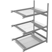 &eacute;tag&egrave;re de grande largeur, Acier, Sans boulons, Capacit&eacute; 1340 lb, 42" la x 60" h x 32" p Mukwa Safety Services
