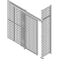 Heavy-Duty Wire Mesh Partition Sliding Door, 4' W x 8' H Mukwa Safety Services