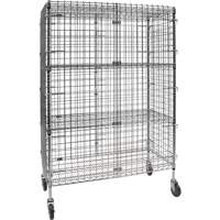 Chariot de s&eacute;curit&eacute;, Chrom&eacute;, 48" x 69" x 24", Capacit&eacute; 500 lb Mukwa Safety Services