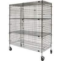 Chariot de s&eacute;curit&eacute;, Chrom&eacute;, 60" x 69" x 24", Capacit&eacute; 500 lb Mukwa Safety Services