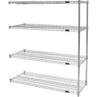 &eacute;tag&egrave;res robustes en treillis chromat&eacute;, Ensemble Ajout, Tiers 4, 36" la x 54" h x 24" p Mukwa Safety Services