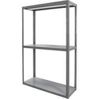 Heavy-Duty Shelving, Steel, Bolted, 3000 lbs. Capacity, 36" W x 72" H x 24" D Mukwa Safety Services