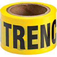 Ruban pour barricade, Anglais, 3" la x 200' lo, 3 mils, Noir sur jaune Mukwa Safety Services