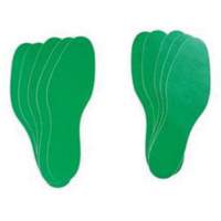 &eacute;tiquettes pour marquage des planchers, Empreinte de pas, 12" lo x 3,75" la, Vert, Vinyle Mukwa Safety Services
