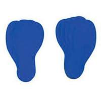 &eacute;tiquettes pour marquage des planchers, Empreinte de pas, 12" lo x 3,75" la, Bleu, Vinyle Mukwa Safety Services