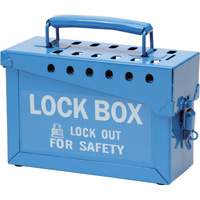 Portable Metal Lock Box, Blue Mukwa Safety Services