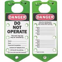 Moraillons de verrouillage &eacute;tiquet&eacute;s, Vert Mukwa Safety Services