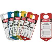 Moraillons de verrouillage &eacute;tiquet&eacute;s, Bleu/Vert/Rouge/Argent/Jaune Mukwa Safety Services