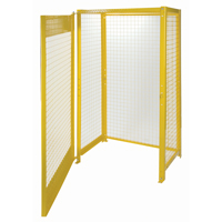 Gas Cylinder Cabinets, 10 Cylinder Capacity, 44" W x 30" D x 74" H, Yellow Mukwa Safety Services