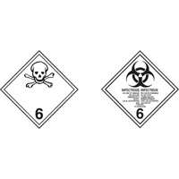 &eacute;tiquettes d'exp&eacute;dition TMD, Classe 6,1, Substances toxiques, Papier Mukwa Safety Services