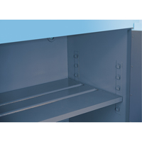 Armoires de s&eacute;curit&eacute; pour acides & produits corrosifs avec doublure ChemCor, 30 gal., 43" x 44" x 18" Mukwa Safety Services